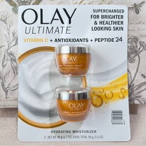2 Olay Ultimate Hydrating Moisturizer with Vitamin C + Peptide 24, 1.7 oz each